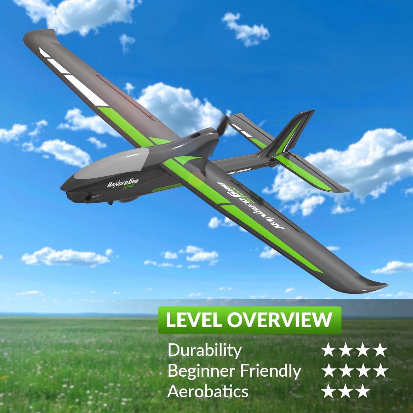 Rc Plane With Aileron Rtf 4 Channel Remote Control Airplane Ready To Fly Ranger600 Stunt 4Ch Glider Rc Airplane For Beginners Ad