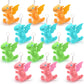 Siifert 12 Pcs Plush Dragon Stuffed Animals Bulk Cute Dinosaur Plush Keychain For Kid Birthday(Bright Color,Cute Style)