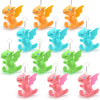 Siifert 12 Pcs Plush Dragon Stuffed Animals Bulk Cute Dinosaur Plush Keychain For Kid Birthday(Bright Color,Cute Style)