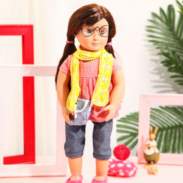 3 Pairs Doll Glasses Metal Wire Rim Clear Lens Eyewear Fabric Doll Dress Up Eyeglasses Mini Dolls Costume Accessories For 8 Inch Doll And Other Item Plush(3.74 Inch, Fits For 18 Inch Doll And Dog)