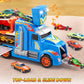 Joyin Toy Truck For Kids,5-Ft Race Track And 12 Die-Cast Metal Toy Cars, Racing Car With Lights & Sounds, Carrier Truck Playset