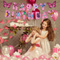 BIEUFBJI Butterfly Birthday Decorations Happy Birthday Banner Decor Fairy Happy Birthday Banner Fairy Garden Birthday Party Supp