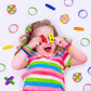 THXIY 100PCS Silicone Rubber Bracelet Bracelets Wristbands Wrist Bands for Kids Youth Teens Boys Gilrs, Children's Bulk Bracelet
