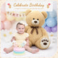 Tezituor 4ft Large Teddy Bear Giant Cream Teddy Bear, 43 inch Big Stuffed Animal Soft Plush for Kids Baby Shower Decorations, Cu