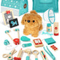 Lehoo Castle Wooden Doctor Kit for Kids, Vet Play Set, Small, Model DK-002, Pretend Play, Perfect Gift for Ages 3-6