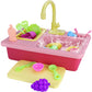 Play Sink with Running Water, Pretend Play Kitchen Sink Toys for Kids, Toddler Sink with Real Water Cycle, Children Electric Dis