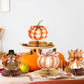 Weekgrat 9 Pcs Thanksgiving Centerpieces Party Decoration Fall Bows Table Centerpiece Pumpkin Turkey Bow Decor for Dinner Table