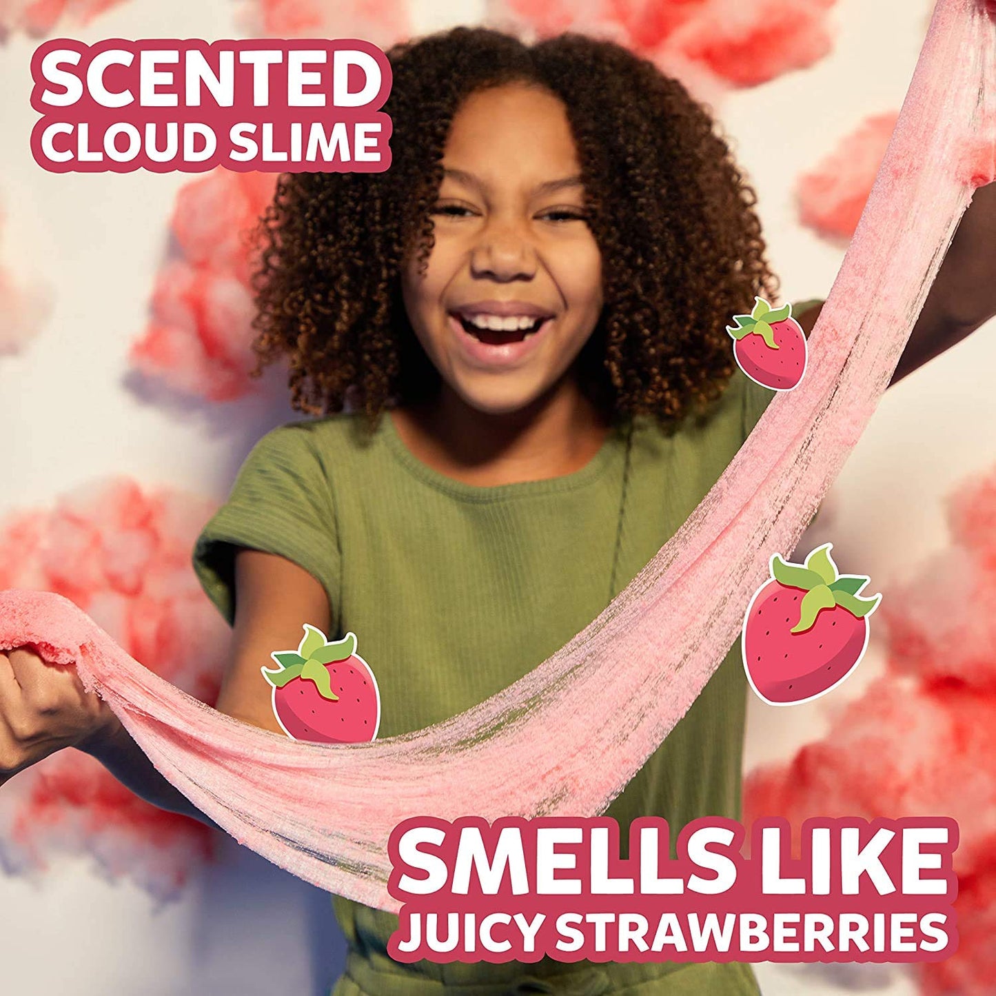 Elmer's GUE Premade Slime Pack of 2, Strawberry Cloud Scented, Model 2110576, Adhesive Material
