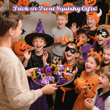 24PCS Halloween Mochis Squishies for Kids  Mochi Squishy Toys Bulk  Halloween Fidget Toys for Trick or Treat  Basket Goodie Bags Stuffers  Treasure Box  Boys  Girls  Classroom Party Favors  Gifts