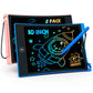 Tekfun Kids Toys, 2 Pack Lcd Writing Tablet With Anti-Lost Stylus,10In Coloring Doodle Board Magic Drawing Pad For Kids, Car Tri