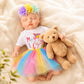 BAkwbwBY 18 Weighted Sleeping Reborn Baby Doll, Unicorn Birthday Gift Set