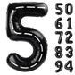 Race Car 5 Balloon, Number Balloons 40 Inch, 5Th Black Birthday Balloon Decorations, Race Car Birthday Party Supplies, 5 Number