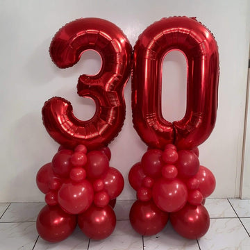 40 Inch Red Number 30 Balloons Giant 30 Balloons Red Dirty 30 Birthday Balloons 30 Birthday Anniversary Party Decorations Suppli