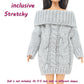 Bjdbus Winter Turtleneck Sweater Clothes For 11.5 Inch Girl Doll Accessories (Grey)