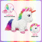 Yh Yuhung Walking Unicorn Toy With Remote Control Leash, Light-Up Horn, Electronic Pets Unicorn, Walking Pony Toys Horse, Unicor