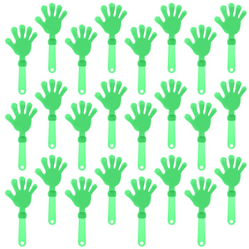 Zcysrlqin 24 Pcs Lime Green Hand Clappers 7.5 Inch Clappers Noisemakers Noise Makers Party Favors Plastic Clapper Sporting Event
