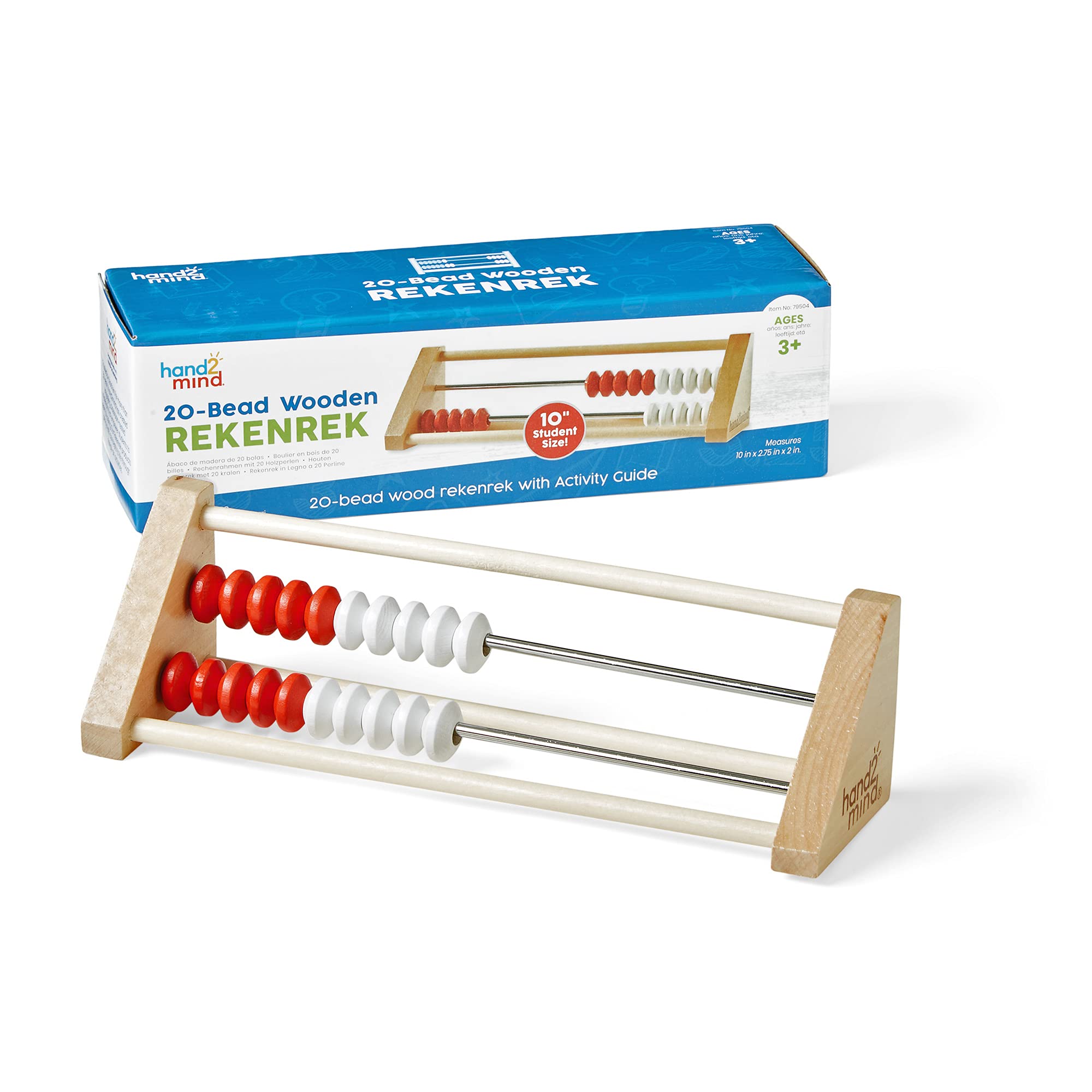 Math Counting Racks Hand2Mind 20 Bead Wooden Rekenrek, Abacus For Kids Math, Math ...