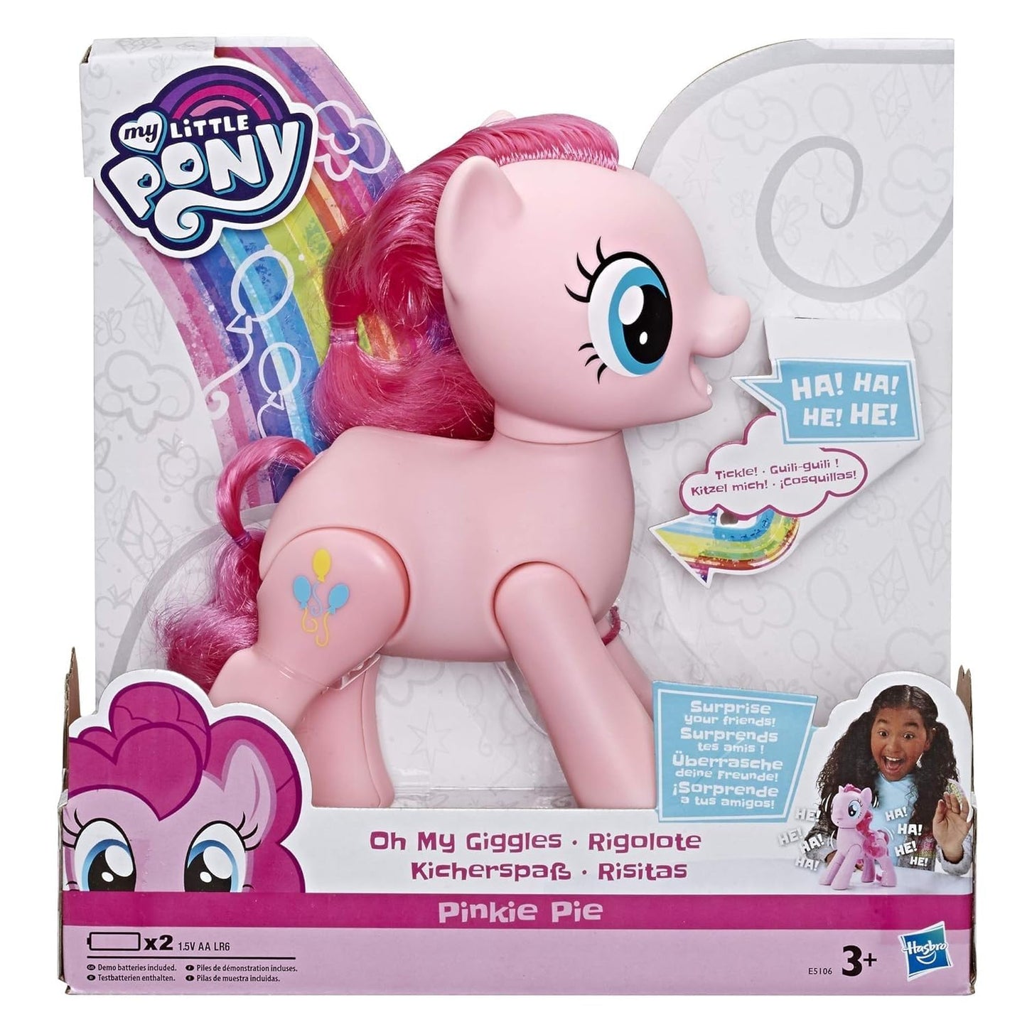 My Little Pony Toy Oh My Giggles Pinkie Pie - 8' Interactive Toy With Sounds & Movement, Kids Ages 3 Years Old & Up