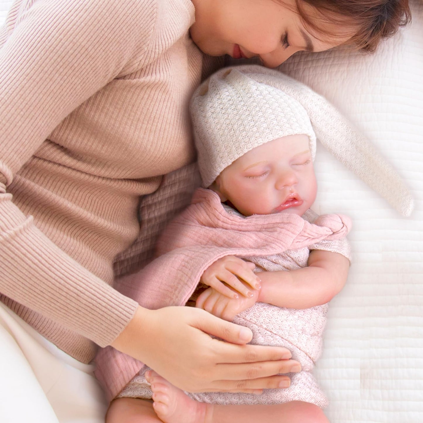 Aori Lifelike Reborn Baby Dolls 18 Inch Realistic Sleeping Baby Girl Dolls Real Life Newborn Doll Coming With Gift Box Set
