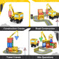 Magnetic Tiles Construction Toys With Crane Road Pieces Truck Magnetic Blocks Stem Building Sensory Toys For Kids 3 4 5 6 7 8 Year Old Boys Birthday Xmas Gifts
