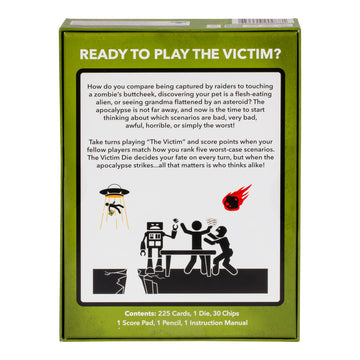 MOOSE GAMES The Worst-Case Scenario Card Game Apocalypse | Match How Players Rank Five Apocalyptic Scenarios from Bad to Worst | Score Points and Win! for Ages 14 to mature-themed for 3 to 6 Players
