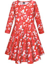Cosland Valentines Dress For Girls Kids Heart Dresses, Heart, X-Small