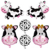 JOELELI 6 Pcs Huge Cow Balloon Walking Cow Foil Balloon Funny Cow Print Balloon Big Cow Head Mylar Balloon for Baby Shower Boy G