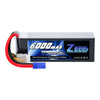 Zeee 22.2V 100C 6000mAh 6S Lipo Battery with EC5 Connector RC Battery for RC Car Truck RC Airplane Helicopter Quadcopter Boat