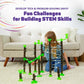 Marble Genius Marble Rails Starter Set, 200 Piece Marble Run For Kids 8+ (30 Marbles, 30 Rail Pieces, 12 Base Pieces & More), Stem, Full-Color Instructions, Great For Kids & Teens