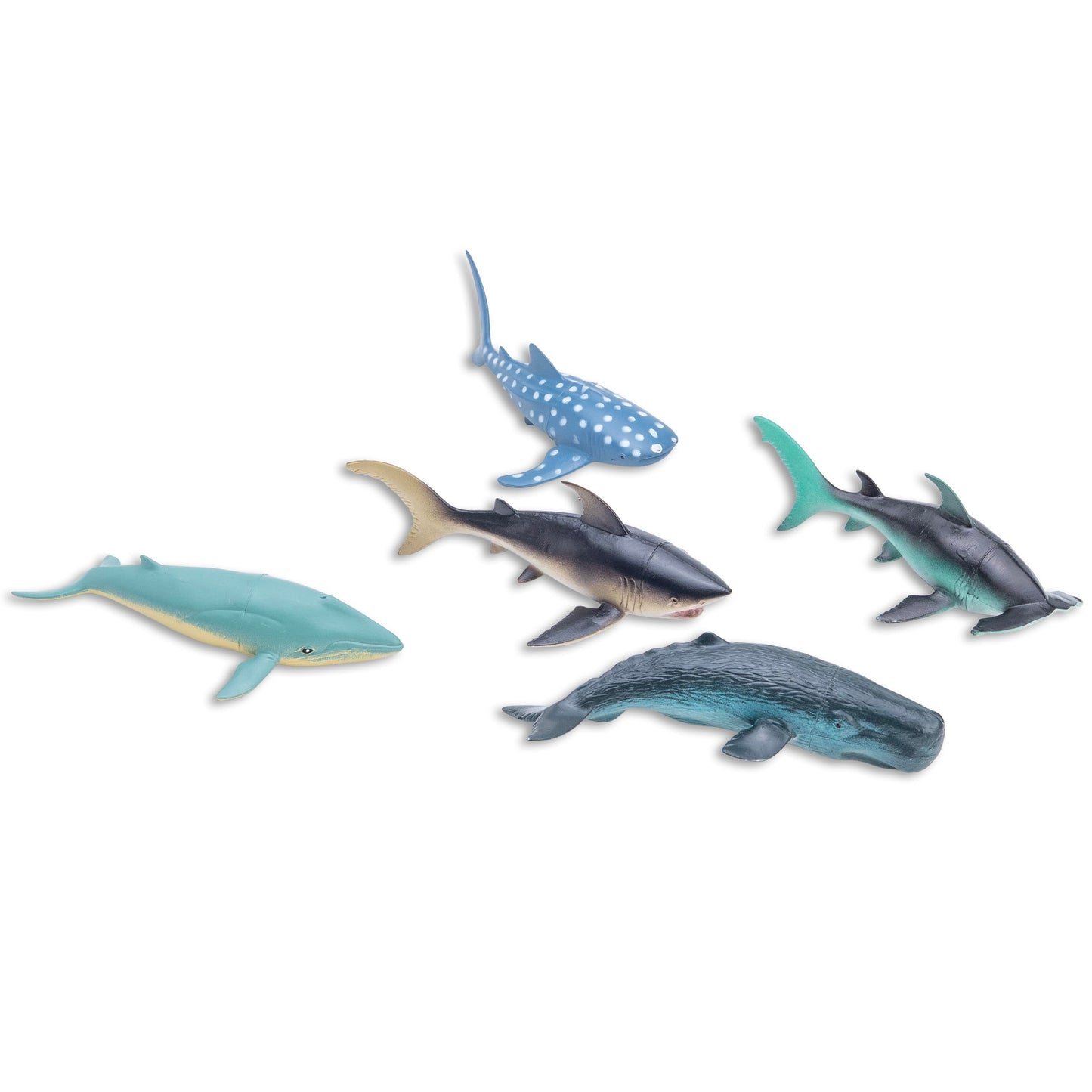 Animal Planet 45-Piece Ocean Animal Toy Set - Sea Life Figures with Sharks, Dolphins, Whales, Octopus, Coral, Rocks & Scenery fo