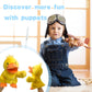 Okegztoa Hand Puppets Duck Puppets,9'' Realistic Stuffed Animal Puppets For Toddlers Duck Stuffed Puppets For Kids With Movable
