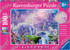 Ravensburger Unicorn Kingdom 100 Piece Xxl Glitter Jigsaw Puzzle For Kids - 12907 - Every Piece Is Unique, Pieces Fit Together Perfectly