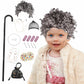 Lfdavp Old Lady Costume Wig For Girls, 100Th Day Of School Kids Granny Wigs 20Pcs (Grey)