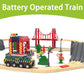 Train Toys For Wooden Train Tracks, Green Tank Battery Operated Locomotive With Magnetic Trains, Motorized Train Compatible With Thomas & Friends, Brio, Chuggington, Electric Train Sets For Kids
