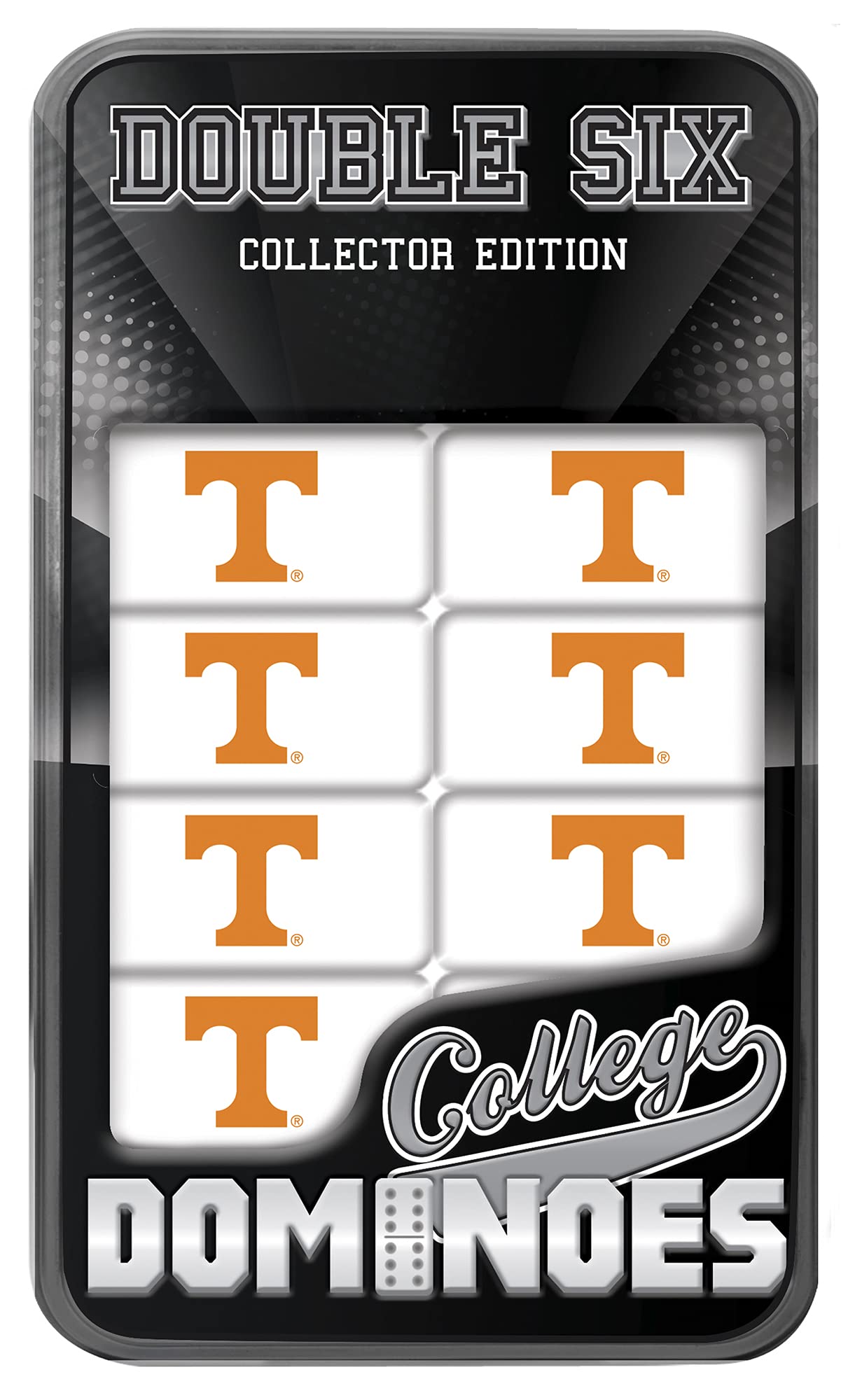 MasterPieces NCAA Tennessee Volunteers Collector Edition Double Six Dominoes