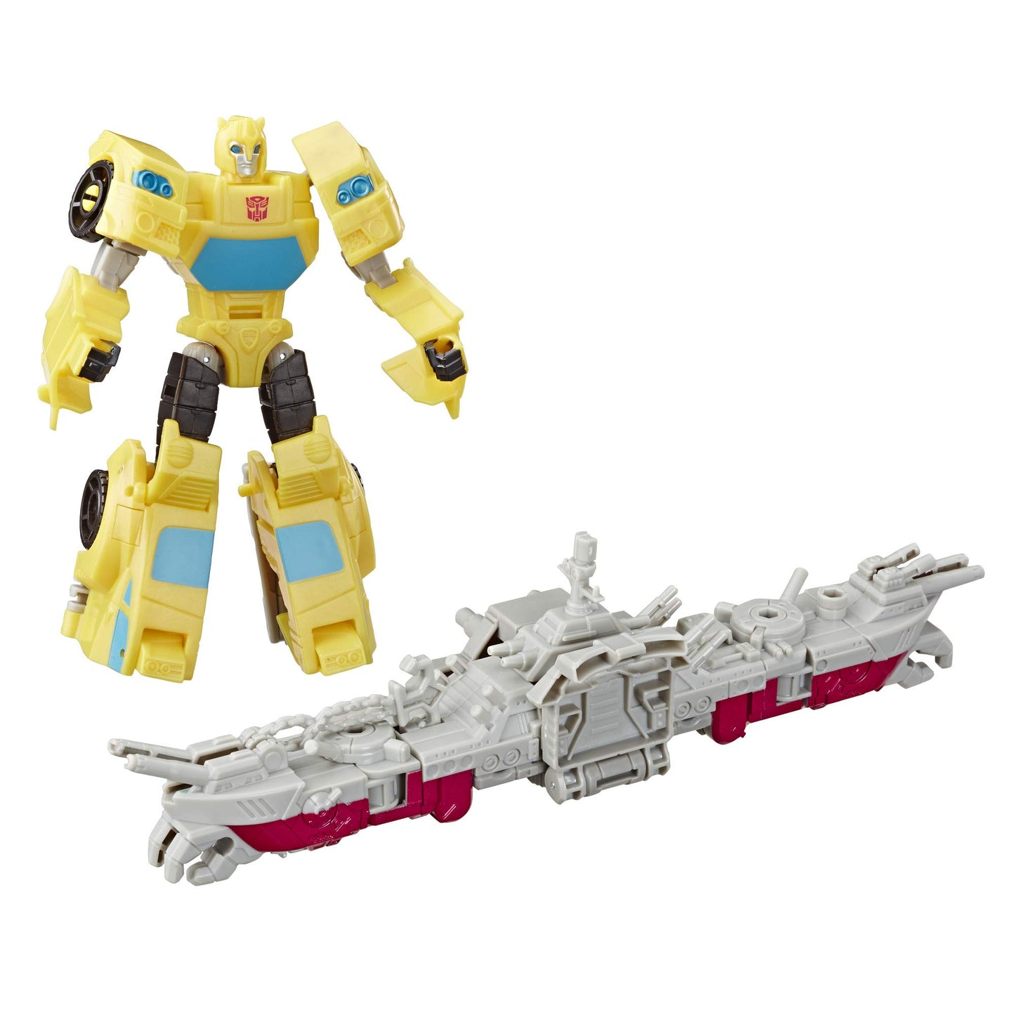 Transformers Toys Cyberverse Spark protective covering Bumblebee Action Figure - Combines with Ocean Storm Spark protective covering Vehicle to Power Up - for Kids Ages 6 and Up  5.75-inch