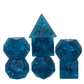 Udixi Blue Cracked Glass Dnd Dice Set, 7 Piece Glass Polyhedral Dice Set D&D For Dungeons And Dragon Tabletop Game
