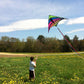 Mint's Colorful Life Delta Kite - Easy to Fly, Large Multicolor Polyester Kite with 3 Ribbons & 300ft String, Model 32709293312