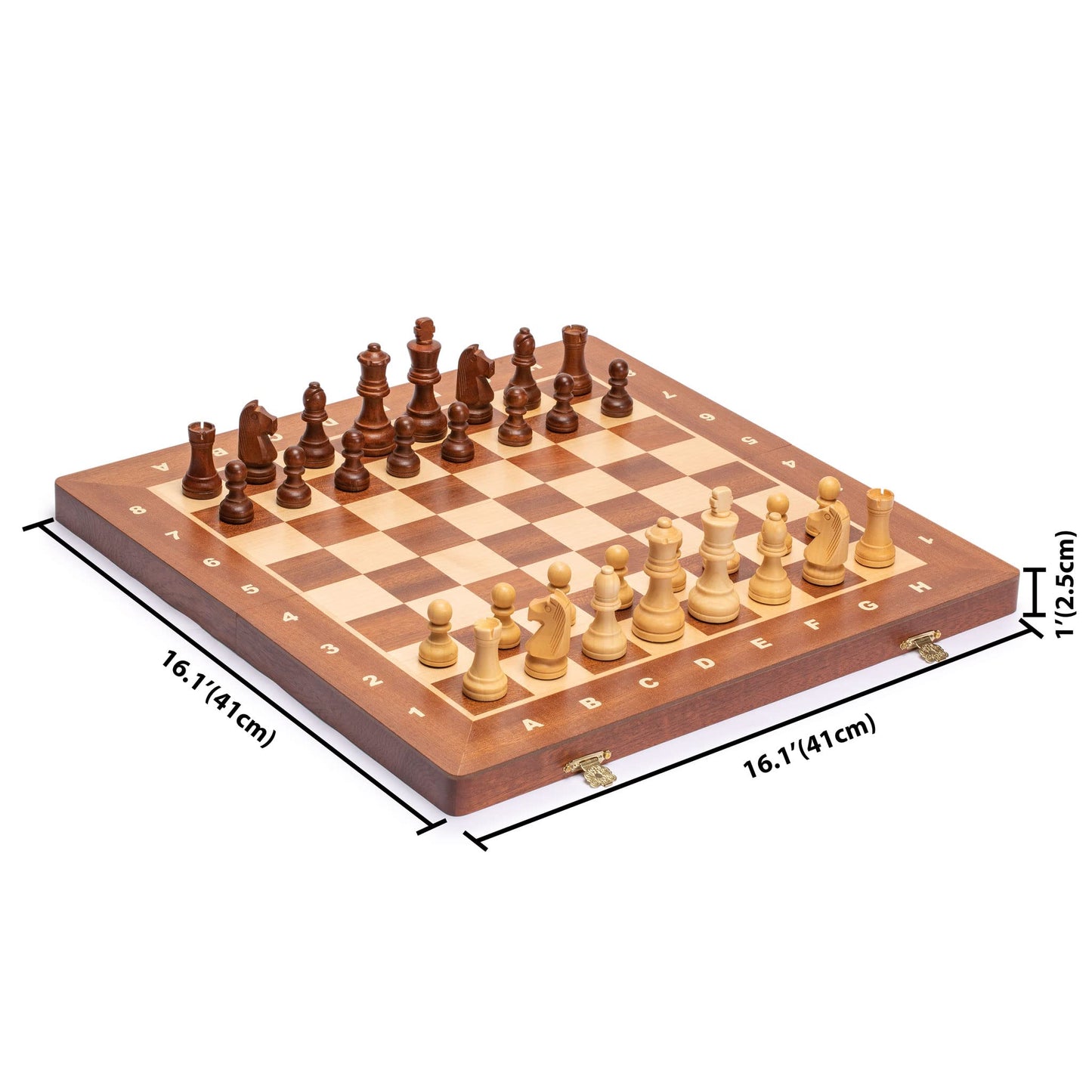 Husaria Professional Staunton Tournament No. 4 Wooden Chess Game Set With 2 Extra Queens, 3-Inch Kings