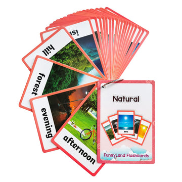 Lilias Natural Flash Cards, Toddler Learning Toys, Preschool Learning Toys, Homeschool Supplies, Learning Supplies For Kindergarten, 4.3 X 3.14 Inch, 23 Cards In Set