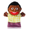 1 Pcs Family Hand Puppets 12 Inch Grandparents, Mom & Dad, Brother & Sister Plush Hand Puppet Toys Role-Play Toy Puppets For Kids Storytelling Imaginative Pretend Play Teaching Preschool(Black Dad)