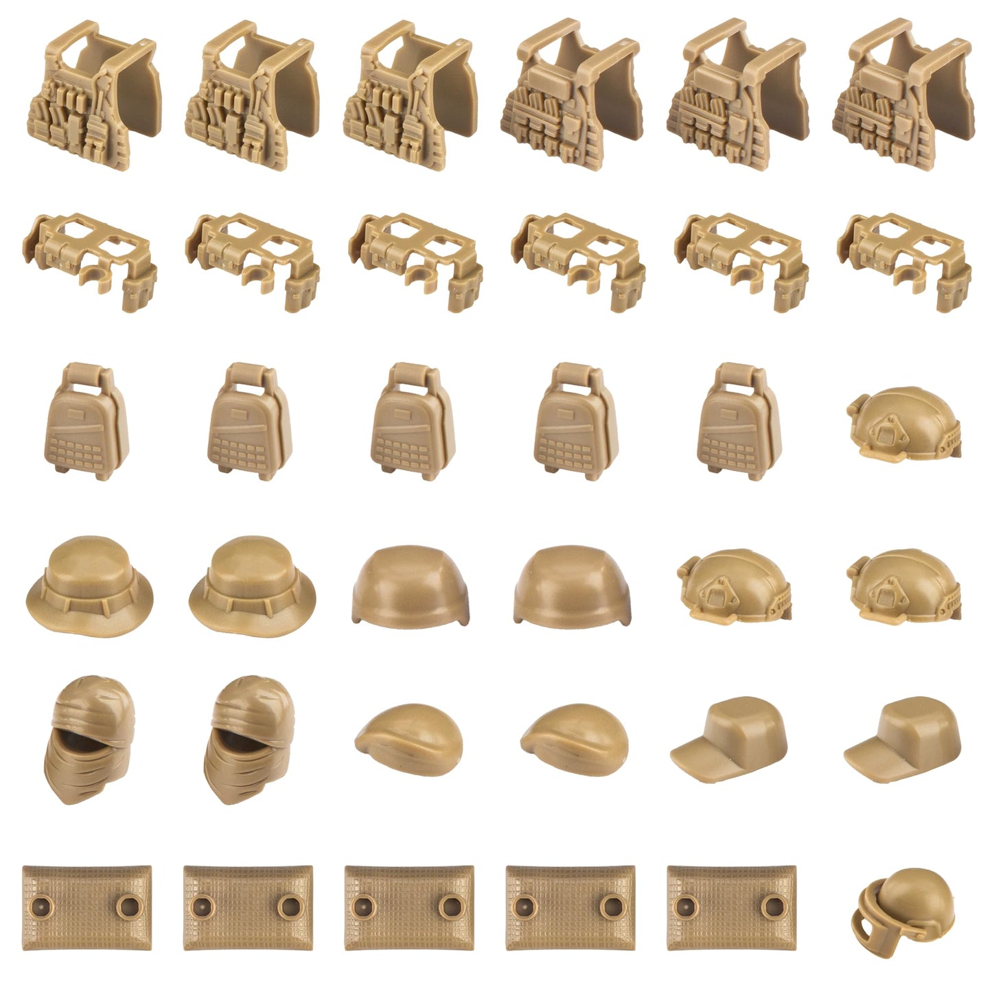 MaozyHomie 63 Pcs Military  Set Accessories U.K Special Forces  Toys Military Equipment Battle Blocks Bricks Compatible with Major Brand  3 Years Old and up