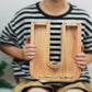 Piggy Bank For Kids Boys Girls, Large Personalized Wooden Letter Piggy Bank With Cut-Out Design, Alphabet Letter Coin Banks, Money Savings Box, Wooden Bank For Kids Creative Gift For Real-Money(U)