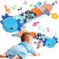 Baby Toys for 0-6 6-12 Months  Plush Axolotl Toy with Mirror Crinkle and Rattle for Infant Newborn Tummy Time Sensory Music Stuffed Animal Toy for 0-3-6-12 Month Baby Boys Girls Shower Gifts