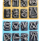 Tanch 16 Pcs Type A+B Different Brain Teaser Metal Wire Puzzles Iq Challenge Magic Trick Unlinking & Linking Game Toys For Kids