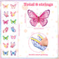 Capoda 8 Pcs Butterfly Birthday Banner Decoration Summer Butterfly Paper Garlands Hanging Ceiling Cutouts Decor for Baby Shower