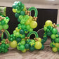 60Pcs Green Party Balloons, Dark Green Emerald Green Lime Green Chrome Metallic Green And White Latex Balloons, For Green Themed