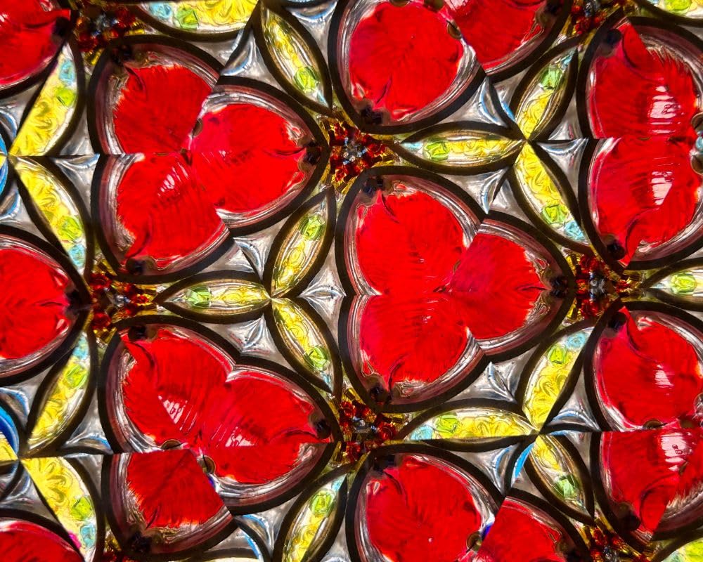 RII Handcrafted Etched Floral Pattern Lacquered Brass Kaleidoscope Includes Two Separate Turning Wheels-A Perfect Addition to an