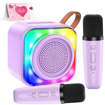 Micqutr Karaoke Machine With 2 Microphones For Kids, Toys Birthday Gifts For Ages 3-12 Years Old Girls Boys, Mini Karaoke Microp