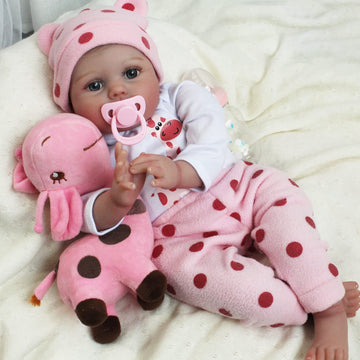 Charex Reborn Baby Dolls - 22 Inches Realistic Newborn Soft Vinyl Baby Dolls Toy For Kids Age 3+